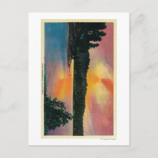 Meer van Arrowiad bij SunsetLake Arrowiad, CA Briefkaart (Voorkant)