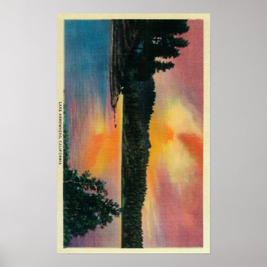 Meer van Arrowiad bij SunsetLake Arrowiad, CA Poster (Voorkant)