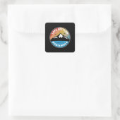 Meer van Atitlan - Vintage Guatemala Vierkante Sticker (Tas)