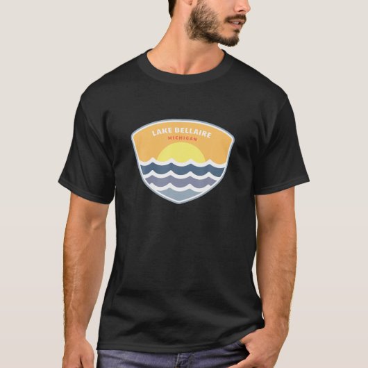 Meer van Bellaire Michigan MI Sunset Vacation Souv T-shirt (Voorkant)