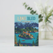 Meer van Bled (Bled-eiland) Slovenië Briefkaart (Staand voorkant)