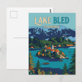 Meer van Bled (Bled-eiland) Slovenië Briefkaart (Voorkant / Achterkant)