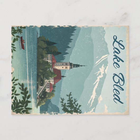  meer van Bled: Island Church Uitzicht Briefkaart (Voorkant)