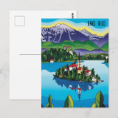 Meer van Bled Slovenië Briefkaart (Voorkant / Achterkant)