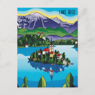 Meer van Bled Slovenië Briefkaart