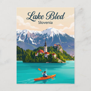 Meer van Bled Slovenië Briefkaart
