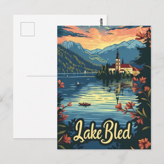 Meer van Bled Slovenië Briefkaart (Voorkant / Achterkant)