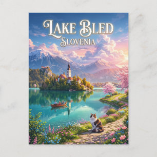 Meer van Bled Slovenië Briefkaart