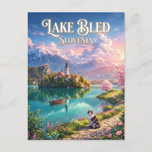 Meer van Bled Slovenië Briefkaart (Voorkant)