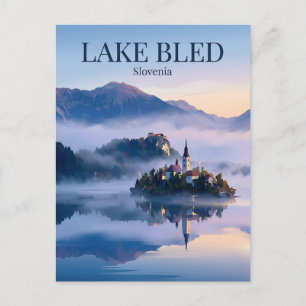 Meer van Bled Slovenië Briefkaart