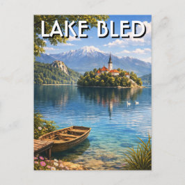 Meer van Bled Slovenië Briefkaart