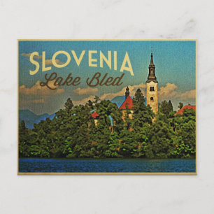 Meer van Bled Slovenië Briefkaart