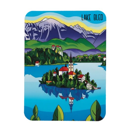 Meer van Bled Slovenië Magneet (Verticaal)