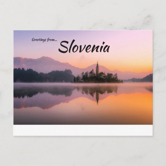 Meer van Bled Slovenië Post Kaart (Voorkant)