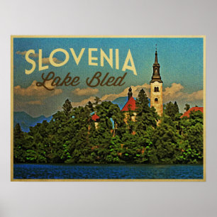 Meer van Bled Slovenië Poster
