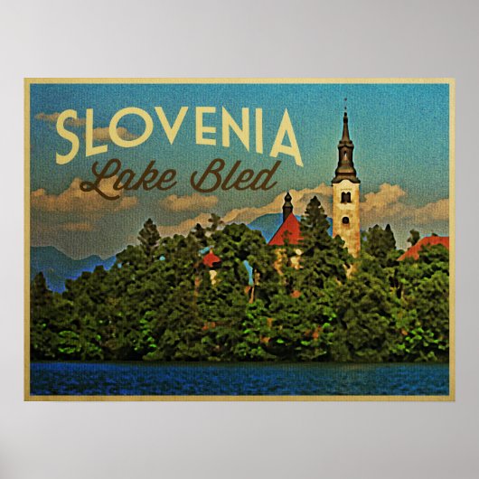 Meer van Bled Slovenië Poster (Voorkant)
