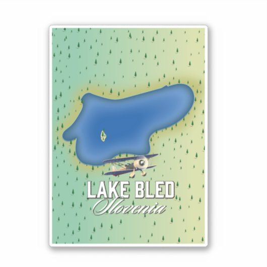 Meer van Bled Slovenië Sticker (Voorkant)
