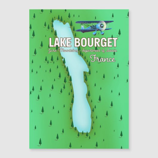 Meer van Bourget Frankrijk mooi reisposter (Voorkant)