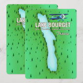 Meer van Bourget Frankrijk mooi reisposter (Voorkant / Achterkant)