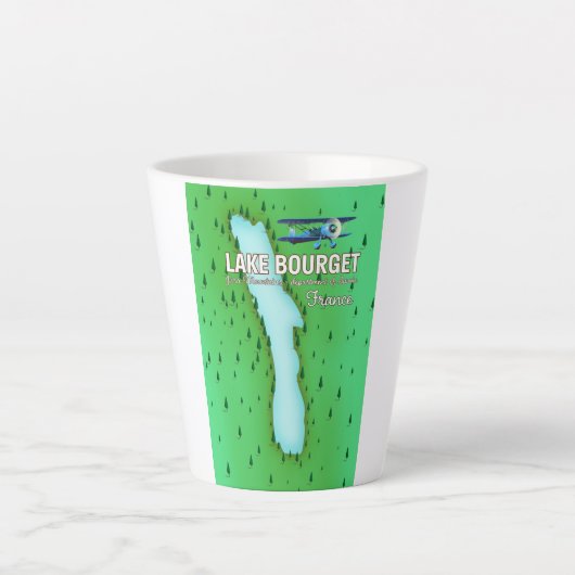 Meer van Bourget Frankrijk mooi reisposter Latte Mok (Voorkant)