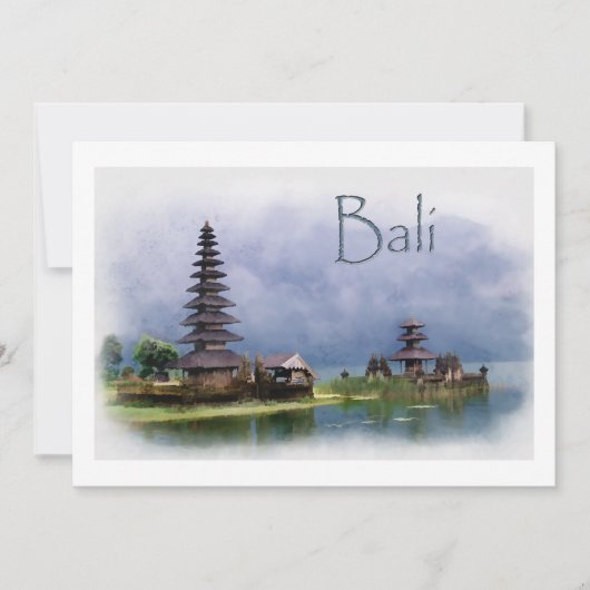 Meer van Bratanan Bali Indonesië Kaart (Voorkant)