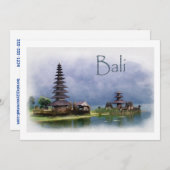 Meer van Bratanan Bali Indonesië Kaart (Voorkant / Achterkant)