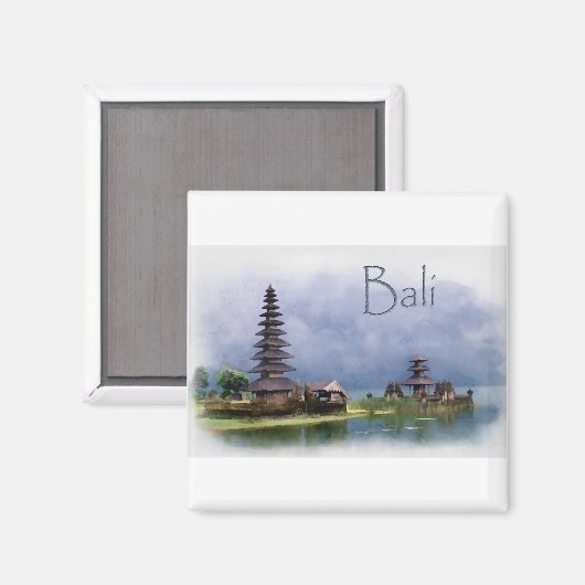 Meer van Bratanan Bali Indonesië Magneet (Voorkant / Achterkant)