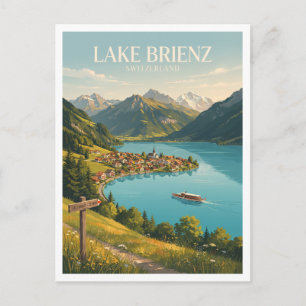 Meer van Brienz en Iseltwald Zwitserland Briefkaart