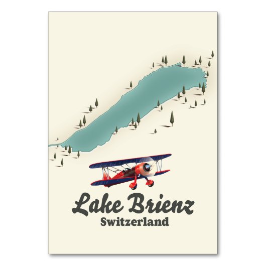 Meer van Brienz Zwitserland kaart (Voorkant)