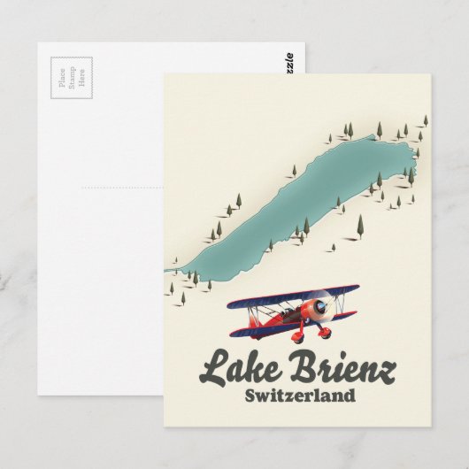 Meer van Brienz Zwitserland kaart (Voorkant / Achterkant)