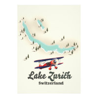 Meer van Brienz Zwitserland kaart Foto afdruk