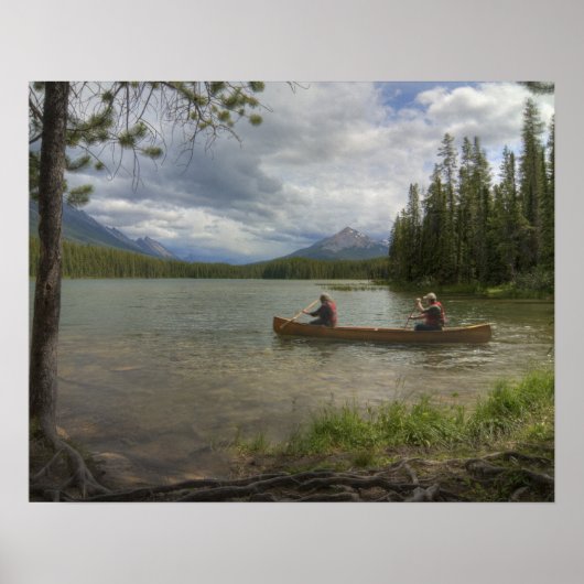 Meer van Canoeing Poster (Voorkant)