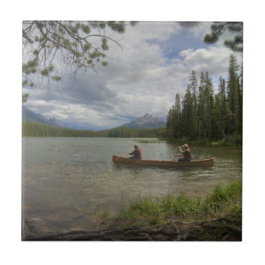 Meer van Canoeing Tegeltje (Voorkant)