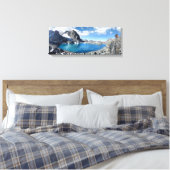 Meer van Catherine en Banner Peak - Sierra Nevada Canvas Afdruk (Insitu (Slaapkamer))