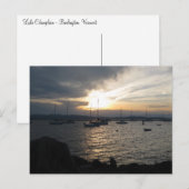 Meer van ChamPlain bij Sunset Briefkaart (Voorkant / Achterkant)