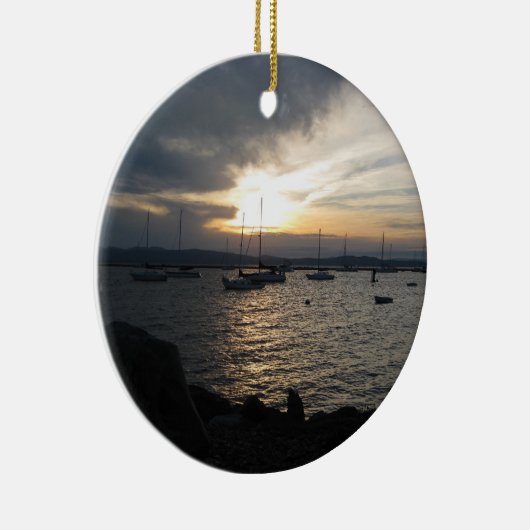 Meer van ChamPlain bij Sunset Keramisch Ornament (Rechts)