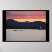 Meer van Champlain Sunset Poster (Voorkant)