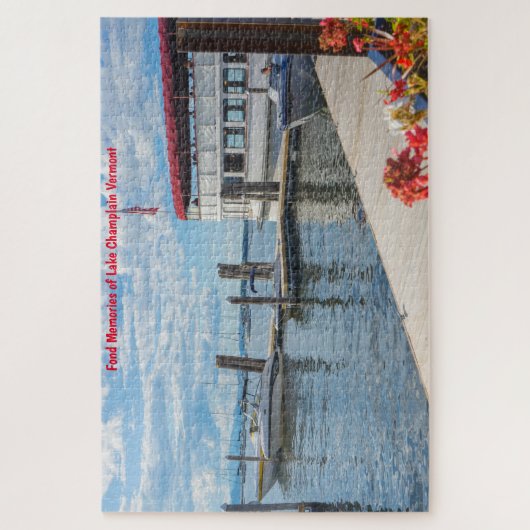 Meer van ChamPlain Vermont. Jigzaag Puzzle Legpuzzel (Verticaal)