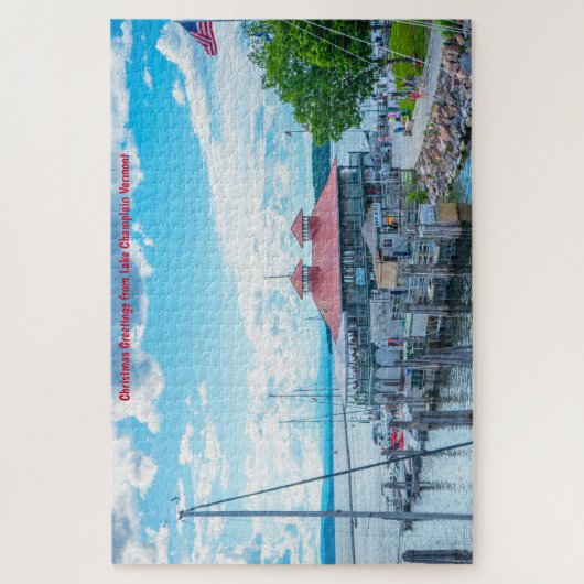 Meer van ChamPlain Vermont. Jigzaag Puzzle Legpuzzel (Verticaal)