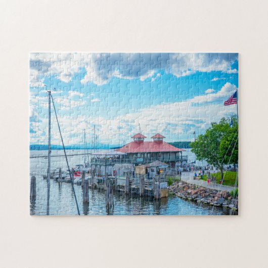 Meer van ChamPlain Vermont. Legpuzzel (Horizontaal)