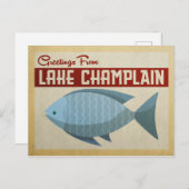 Meer van ChamPlaPlafish Vintage Travel Briefkaart (Voorkant / Achterkant)