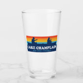 Meer van Champlatte New York Vermont Canoe Glas (Voorkant)