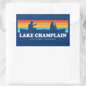 Meer van Champlatte New York Vermont Canoe Rechthoekige Sticker (Tas)
