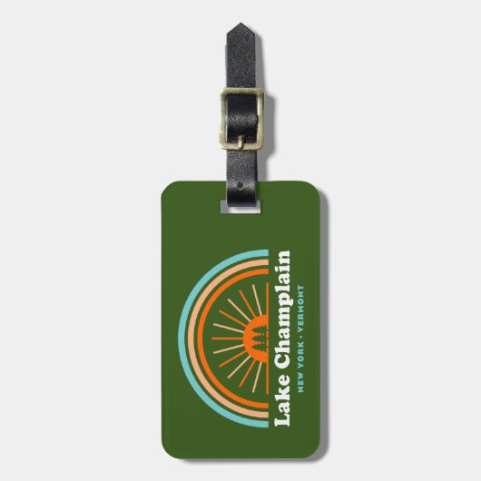 Meer van Champlatte New York Vermont-regenboog Bagagelabel (Voorkant verticaal)