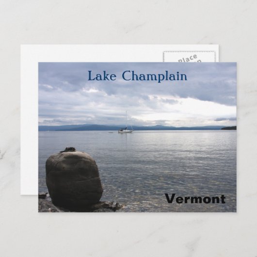 Meer van Champlatte Vermont Briefkaart (Voorkant / Achterkant)