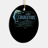 Meer van Charlevoix Vist in Michigan Keramisch Ornament (Rechts)
