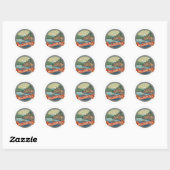 Meer van Como Bellagio Italië Ronde Sticker (Vel)
