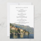 Meer van Como Italiaanse Bestemming All In One Tro Kaart (Achterkant)