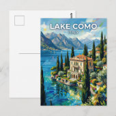 Meer van Como Italië Briefkaart (Voorkant / Achterkant)