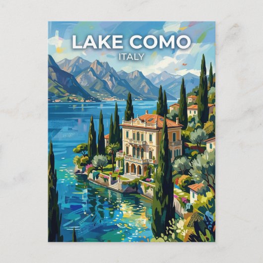 Meer van Como Italië Briefkaart (Voorkant)
